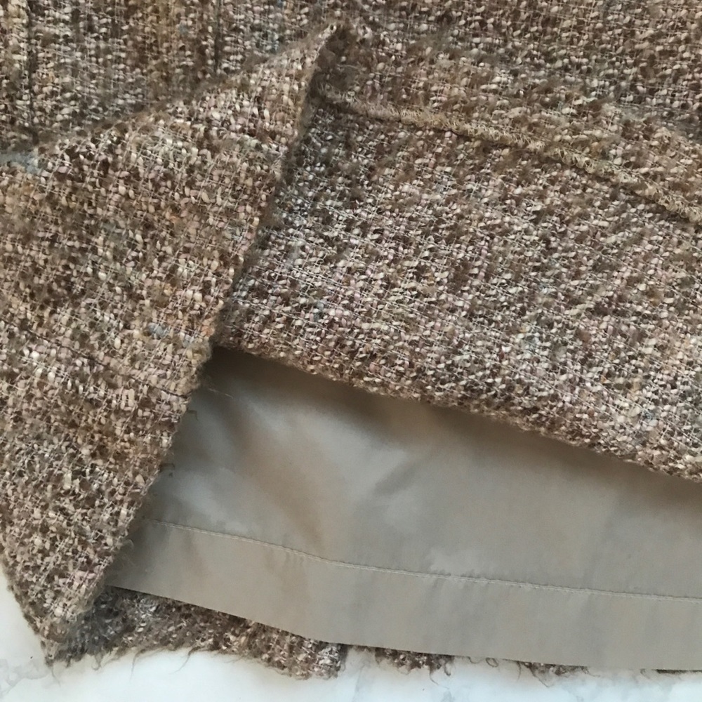 Jones New York tan wool textured skirt 14 - Picture 6 of 8